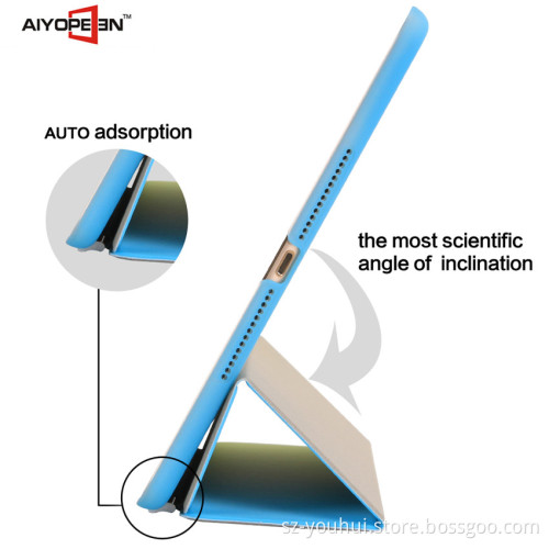 Hot selling fashion rainbow case Automatically wake up smart cover tablet for ipad air2